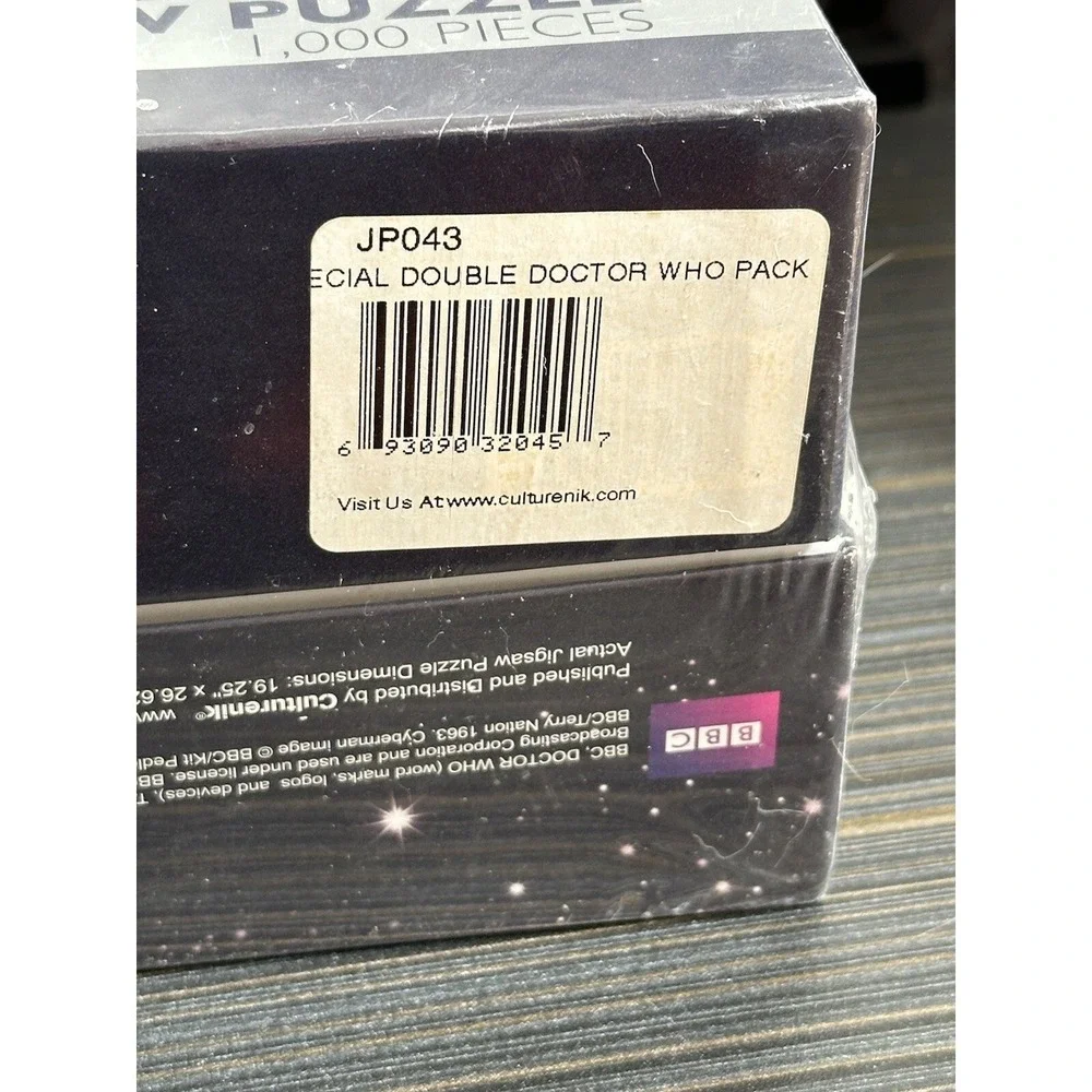 Doctor Who Sealed Vintage Lot Of 2 1000 Piece‎ Puzzles — VERY RARE- BRAND NEW
